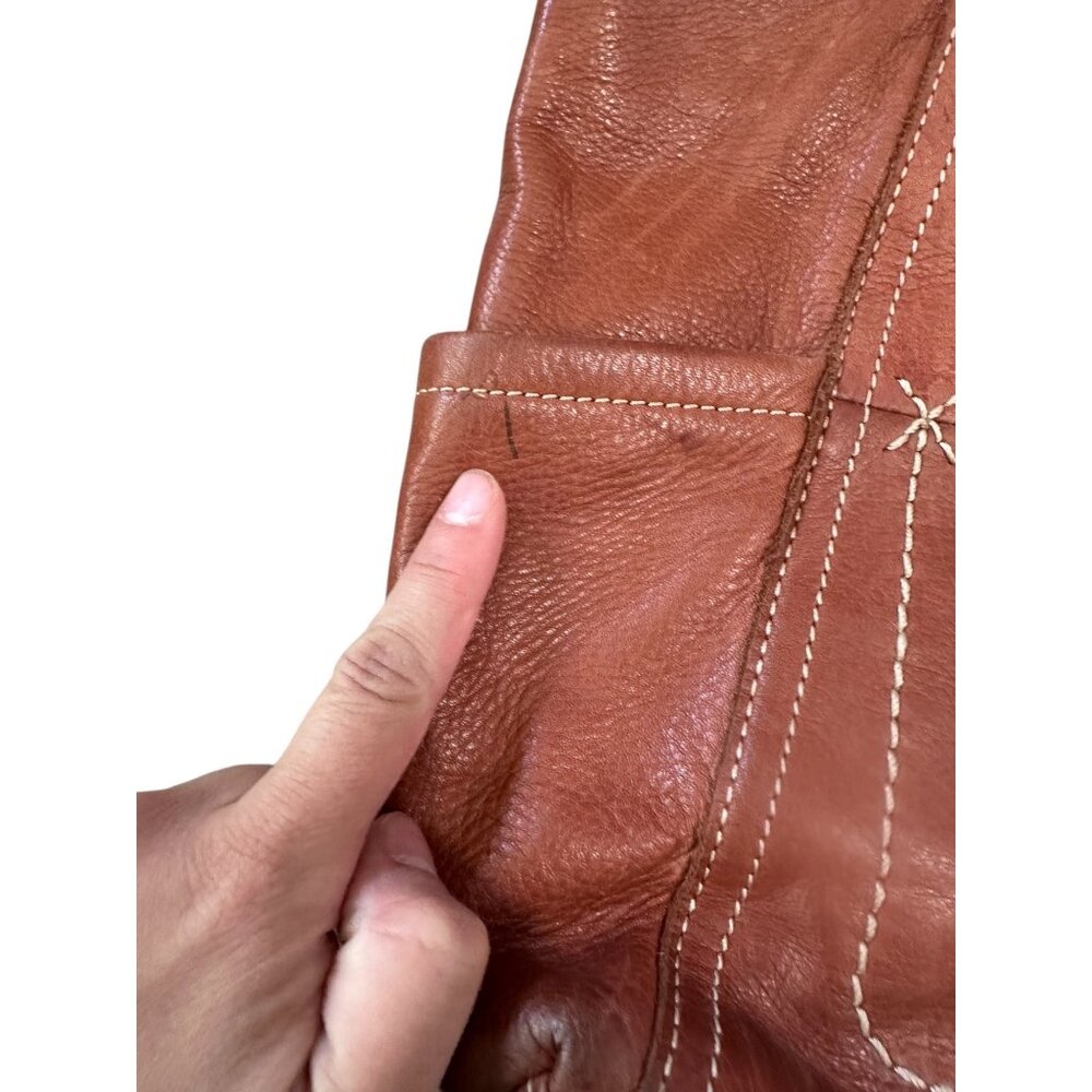 Margot New York Soft Buttery Leather Shoulder Bag Brown Vintage Classic Western - Picture 7 of 14